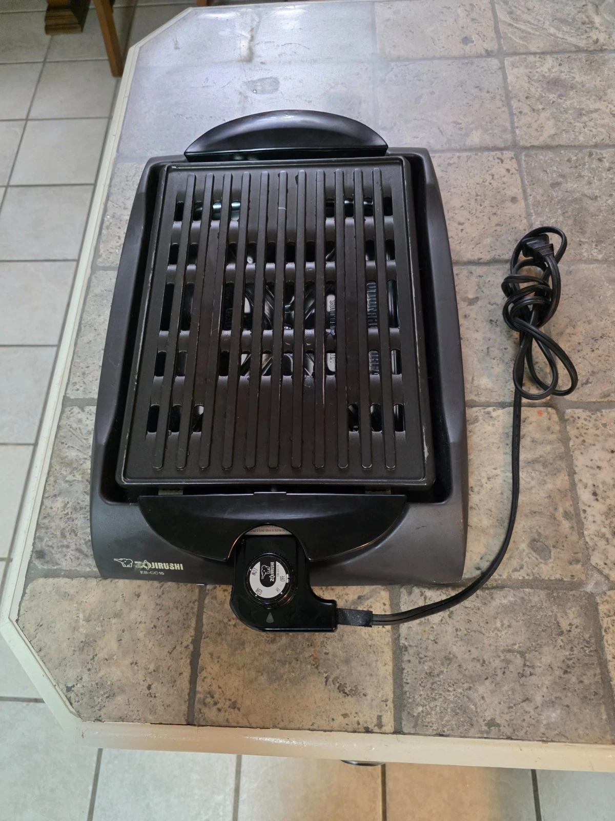 Zojirushi EB-CC15 Indoor Electric Grill 120V 1300W Black Drip Tray VGC Tested