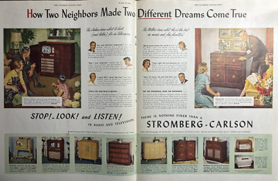 1948 Stromberg Carlson Radio Television Chinese classic Models Vintage Print Ad