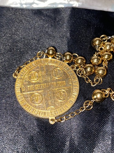 MADONNA CELEBRATION TOUR ROSARY BEADS GOLD DETROIT LIMITED EDITION SHIPS FAST - Picture 2 of 5