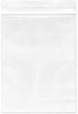 2''X 3 (100) Small Clear Poly Zipper Bags 2 Spindle Ziplock Storage Plastic Bag