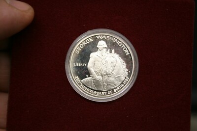 The George Washington Silver Commemorative Half Dollar Coin W/ Box