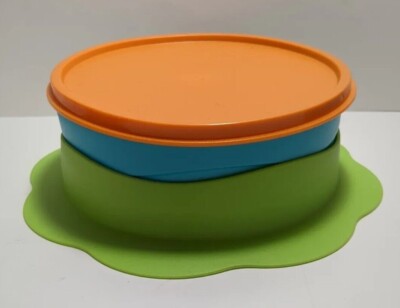 NEW TUPPERWARE Tupper Kids Feeding Bowl 16oz Tcare anti skid free ship