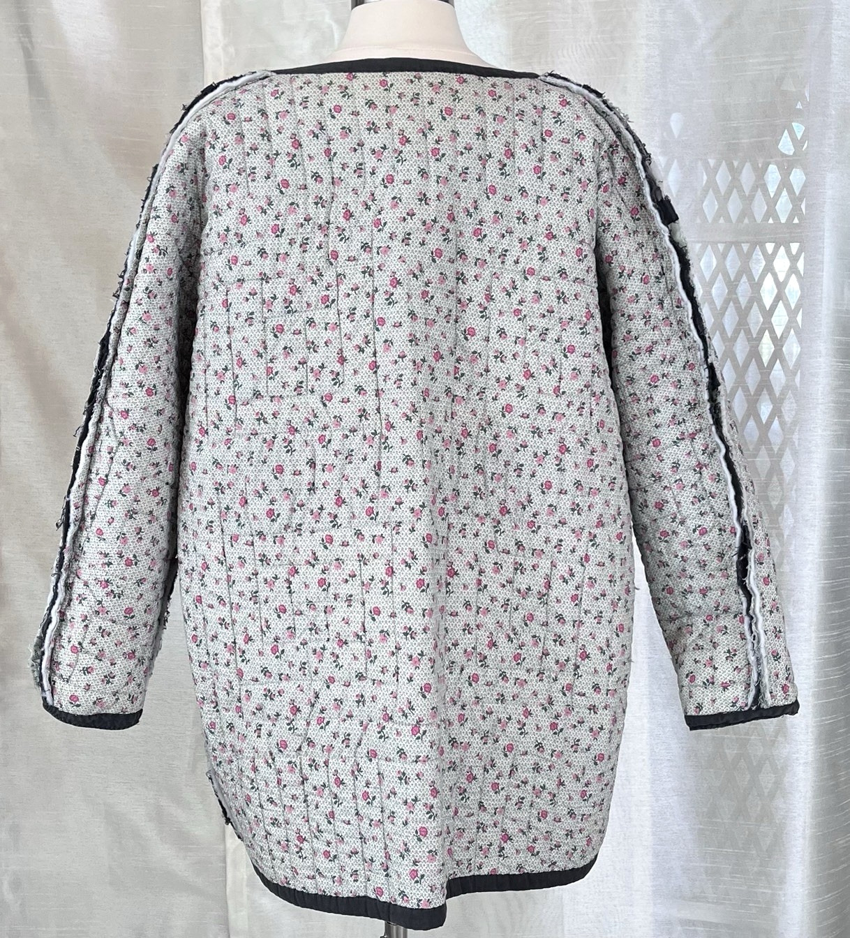 Handmade Patchwork Rose Pattern Lining 3/4 Sleeve… - image 18