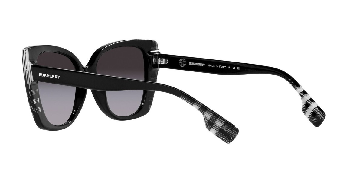 Burberry MERYL BE 4393 Black Check/Grey Shaded (4051/8G 