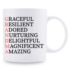11 oz, Funny Witty Text Grandma coffee Tea cup mug gift for Mother's Day lovely