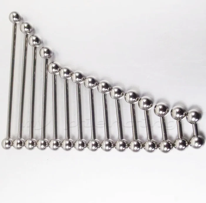 Anel industrial de aço cirúrgico para sobrancelha cartilagem de orelha Tragus anel de língua barra - Imagem 4 de 4