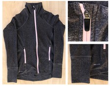 NIKE DRI FIT Women  s Heather Gray Full Zip Mock Neck Athletic Jacket sz S
