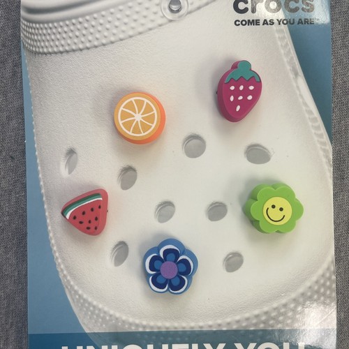 Crocs Jibbitz Uniquely You Collection Fruit Flower 5 Pack Charms New
