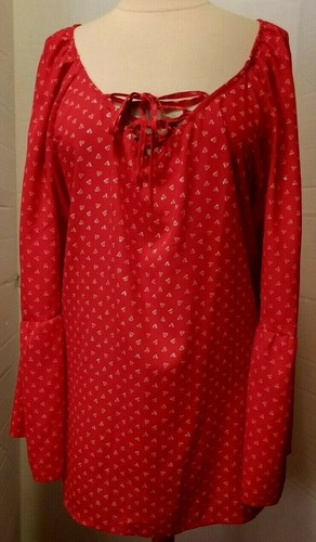 Corbata cruzada roja talla grande con patrones de corazones - talla 2X brillo frontal entrecruzado - Imagen 8 de 8