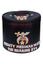MASONIC SHRINER FEZ CASE WITH YOUR CUSTOMIZE DETAILS  TEMPLE AND YOUR NAME