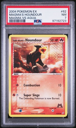 Team Magma's Houndour graded PSA 7 for sale on eBay