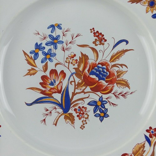 Luneville K&G France Dinner Plate 10 Inch Blue Red Floral Design - Picture 2 of 4