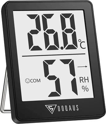DOQAUS Digital Room Thermometer, Mini Hygrometer Indoor Thermometer Ambient &