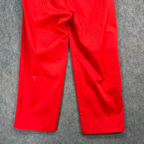 Robell Trousers Womens Size UK W28 L21 Bright Red Cotton Modell Marie 07 Cropped - Picture 10 of 13