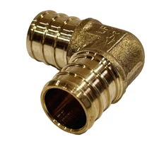 (25) 3/4" PEX Elbow 90-Degree Brass Crimp Fitting Lead Free