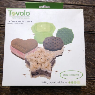 Tovolo Eis Sandwich Formen Formen 3er Set Hören Stern Kreiz Brandneu