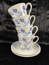 Figgjo Lotte Cup & Saucer 6 Pieces Total 4 Cups & 2 Saucers Excellent!