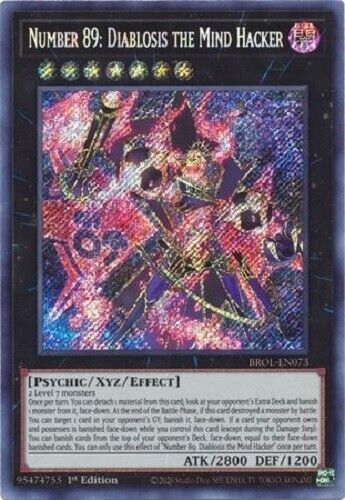 *** NUMBER 89: DIABLOSIS THE MIND HACKER *** SECRET RARE BROL-EN073 (NM)  YUGIOH!