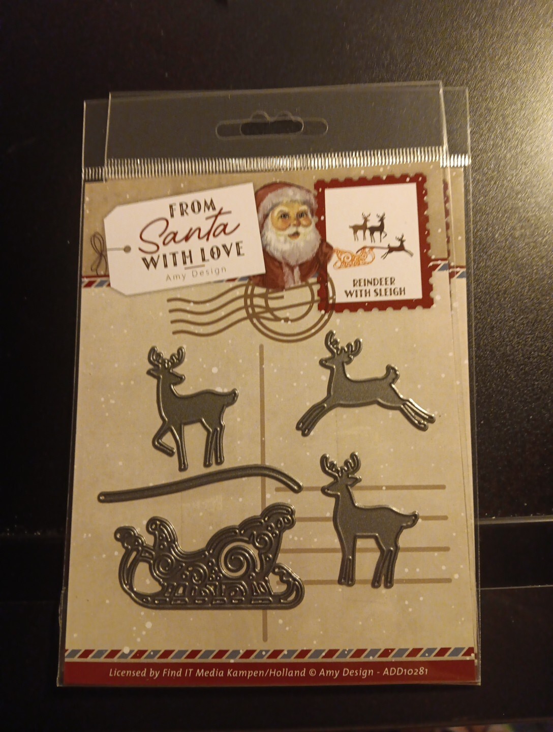 CUTTING DIES FOR SCRAPBOOKING  NEW (JJ457) FROM SANTA WITH LOVE RENDEER