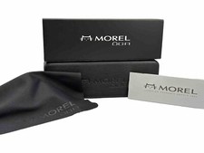 NEW Morel GA Black Black Hard Clamshell Eyeglasses Case Microfiber Cloth