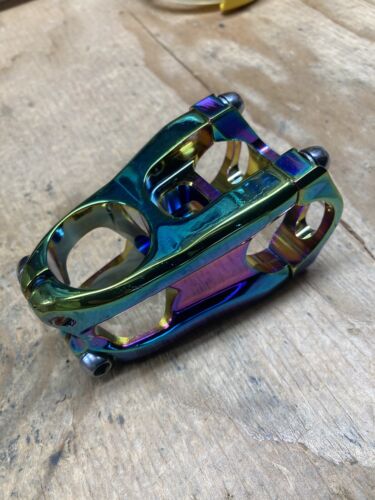 Anodized oil slick stem 50 mm 1 1/8 inch 31.8 mountain bike trail enduro DH - Picture 2 of 11