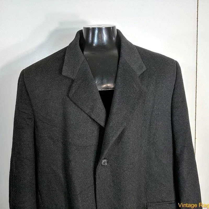 TODAY'S MAN Brookcraft Wool CASHMERE Coat Overcoat Mens 46L Long XLT Charcoal - Image 2 of 4