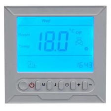 7 DAY PROGRAMMABLE TIMER WITH THERMOSTAT FOR ELECTRIC RAIL AND RADIATORS
