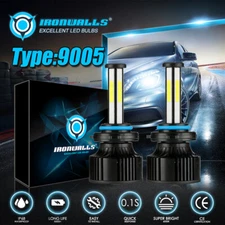6-Sides 9005 LED Headlight 360000LM LED Car Lights Bulbs 6000K Super Bright