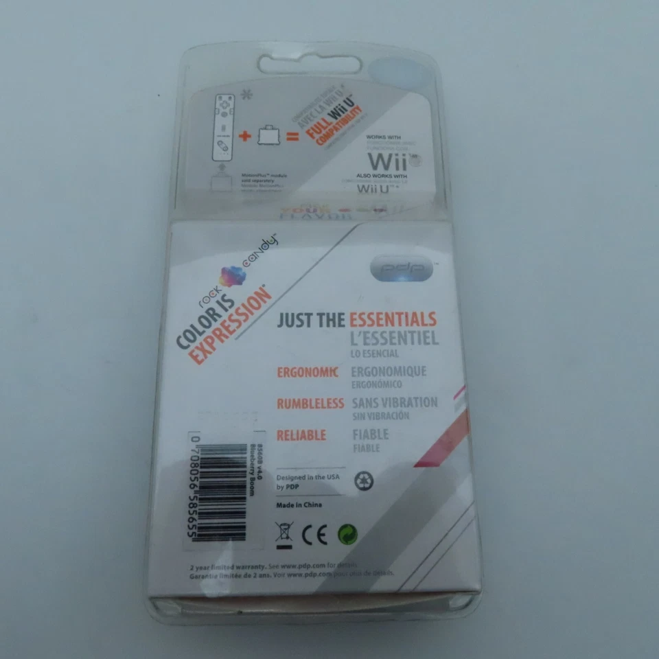 PDP Rock Candy Gesture Controller For Nintendo Wii/Wii U Blueberry Boom New - Image 2 of 4