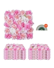 VEVOR✅3D Flower Wall Panel,12 PCS 15 x 15 inch,Artificial Floral Wall Background