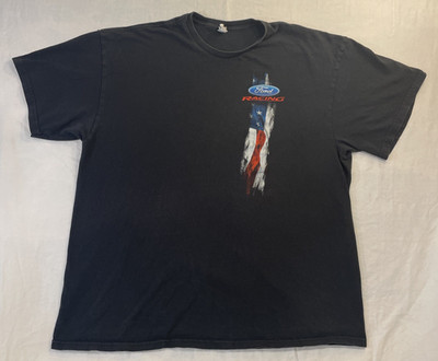 2XL Black Delta Pro Weight Ford Racing T-Shirt Graphic On Back