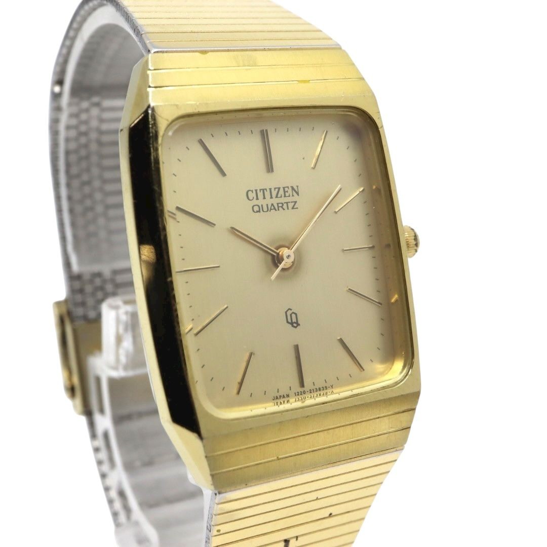 Citizen Quartz Gold Color Rectangular Stainless S… - image 3