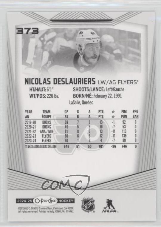 2024-25 O-Pee-Chee Nicolas Deslauriers #373 2o7