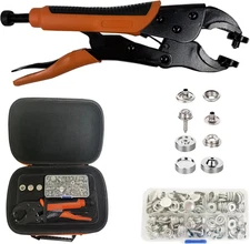 Heavy Duty Snap Fastener Tool Kit Includes 40 Sets 15Mm Snaps for Boat Cover,Rep