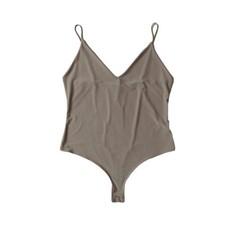 Fashion Nova Sleek and Slay Mocha Plus Size Spaghetti Strap Bodysuit Women's 3X