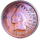 1898 Indian Head Penny.....   Nice Detailed Coin.....  5-7-4