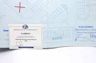 Prop Fanboys (2009) screenused Skywalker Ranch blueprints map Dan Fogler