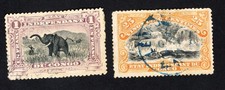 Congo 1894 set of stamps Mi# 16, 18b used CV=25$