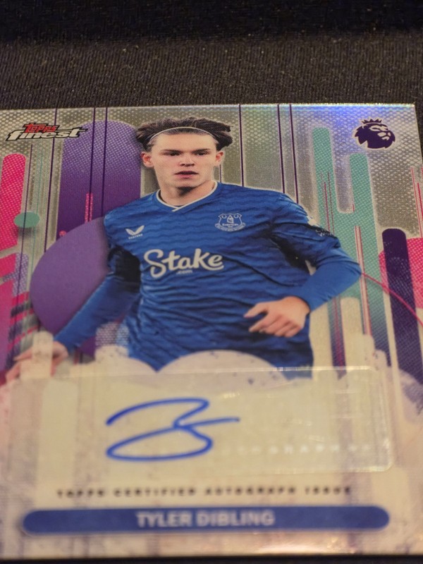 Tyler Dibling Auto Refractor 2026 Topps Finest Premier League Everton