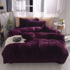 Shaggy Fluffy Twin Duvet Cover Set,2 PCS Faux Fur Bedding,1 Fuzzy Duvet Cover...