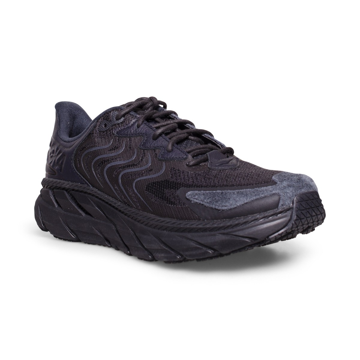 HOKA ONE ONE CLIFTON LS BLACK / ASPHALT SUEDE ALL GENDER RUNNING