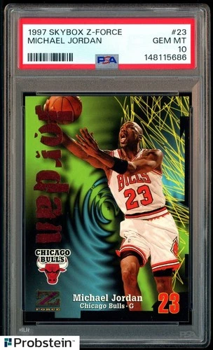 1997-98 Skybox Z-Force #23 Michael Jordan Chicago Bulls HOF PSA 10 GEM MINT