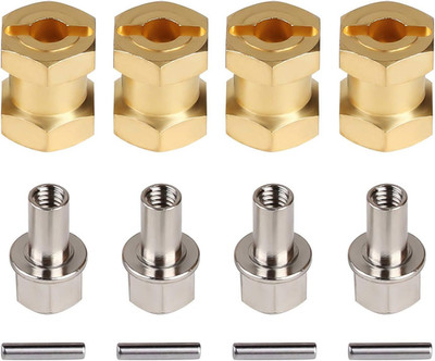 INJORA RC Hex Hub 12mm Brass Wheels Extension Drive Adapter for...