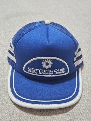 Vtg Continuous Mining Systems Limited Snapback Hat Cap 3 Stripe Young An Trucker