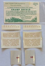 CHAMP HO DECAL-CANADIAN PACIFIC/CP PASSENGER CAR-DULUX GOLD (LATER VERS) #PH-52