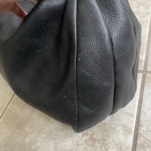 KENNETH COLE NY No Slouch Studded Handle Blk Soft Pebble Leather Hobo Bag GREAT❤ - Picture 9 of 17