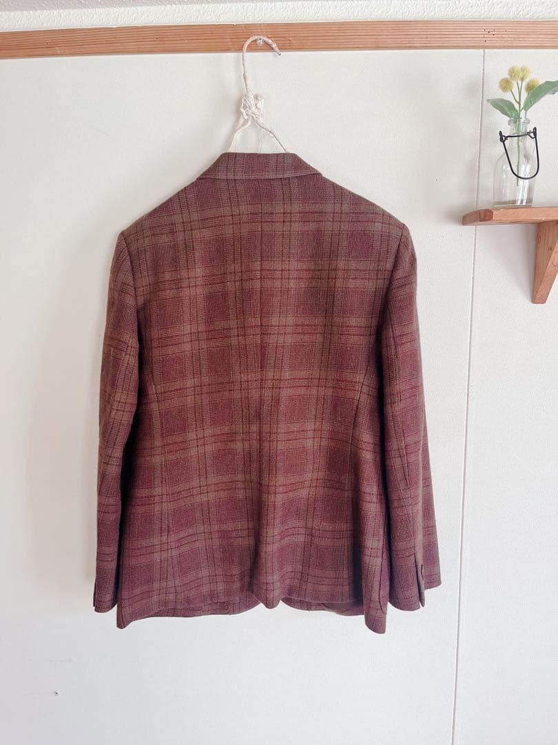 Cacharel Wool Jacket Check Pattern Tailored Jacke… - image 5