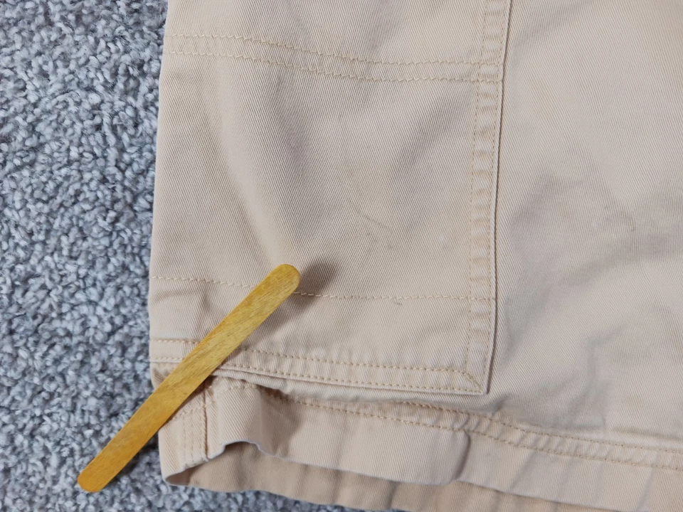 Pantalones Cortos Columbia 36 Para Hombre Carga Amarillo Algodón Forrado Frente Plano Foto 3 de 4