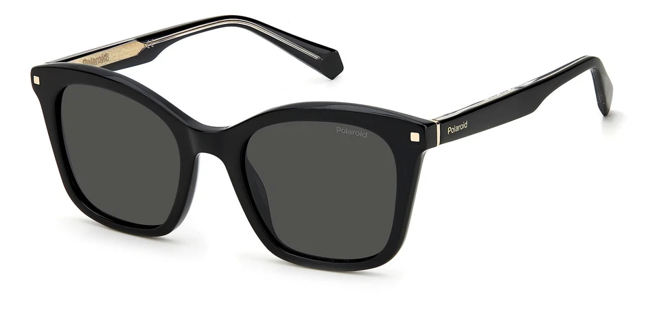 Gafas de sol Polaroid para mujer Pld 4110/S/X rectangulares negras/grises polarizadas - Imagen 1 de 4