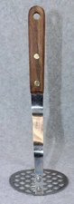 Vtg Robinson Knife Co. Stainless Steel Potato Masher with Wooden Handle